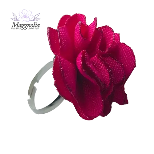 Anillo rosa tela